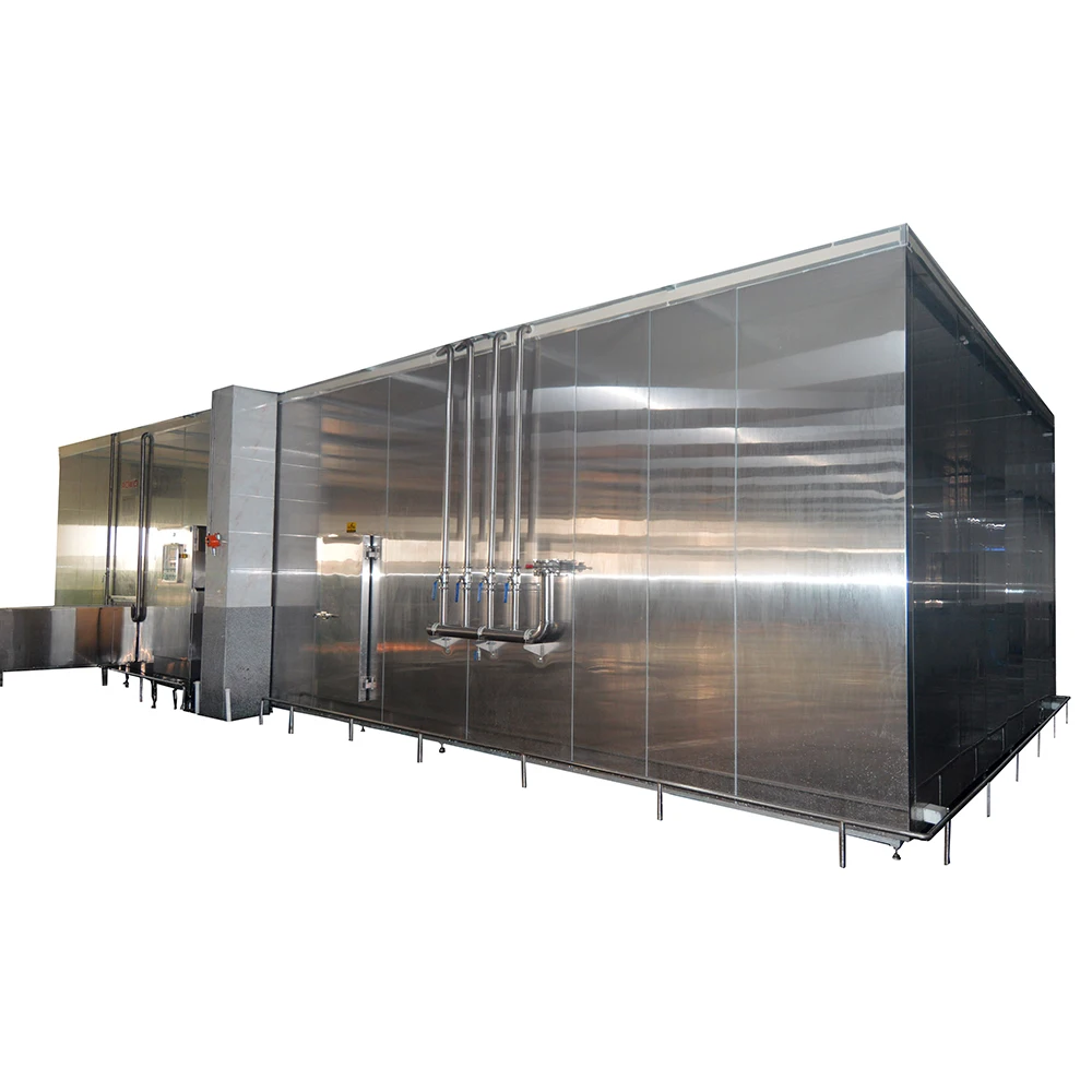 Double Spiral IQF Tunnel Quick Freezer for Vegetable/Seafood Processing Plant