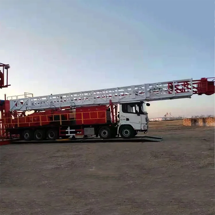 trailer mounted drilling rig equipment oil and gas workover oil and gas workover rig