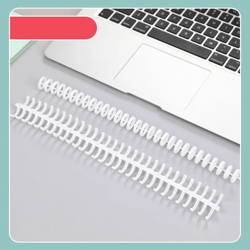 12mm Notebook Plastic Binding Spiral Strip 30 Hole Circle Ring Book Binder A4 Loose-leaf Paper School Office Supply