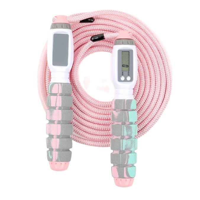 Скакалка с регулируемой длиной для мужчин женщин и детей счетчиков сжигания жира промежуточных тренировок