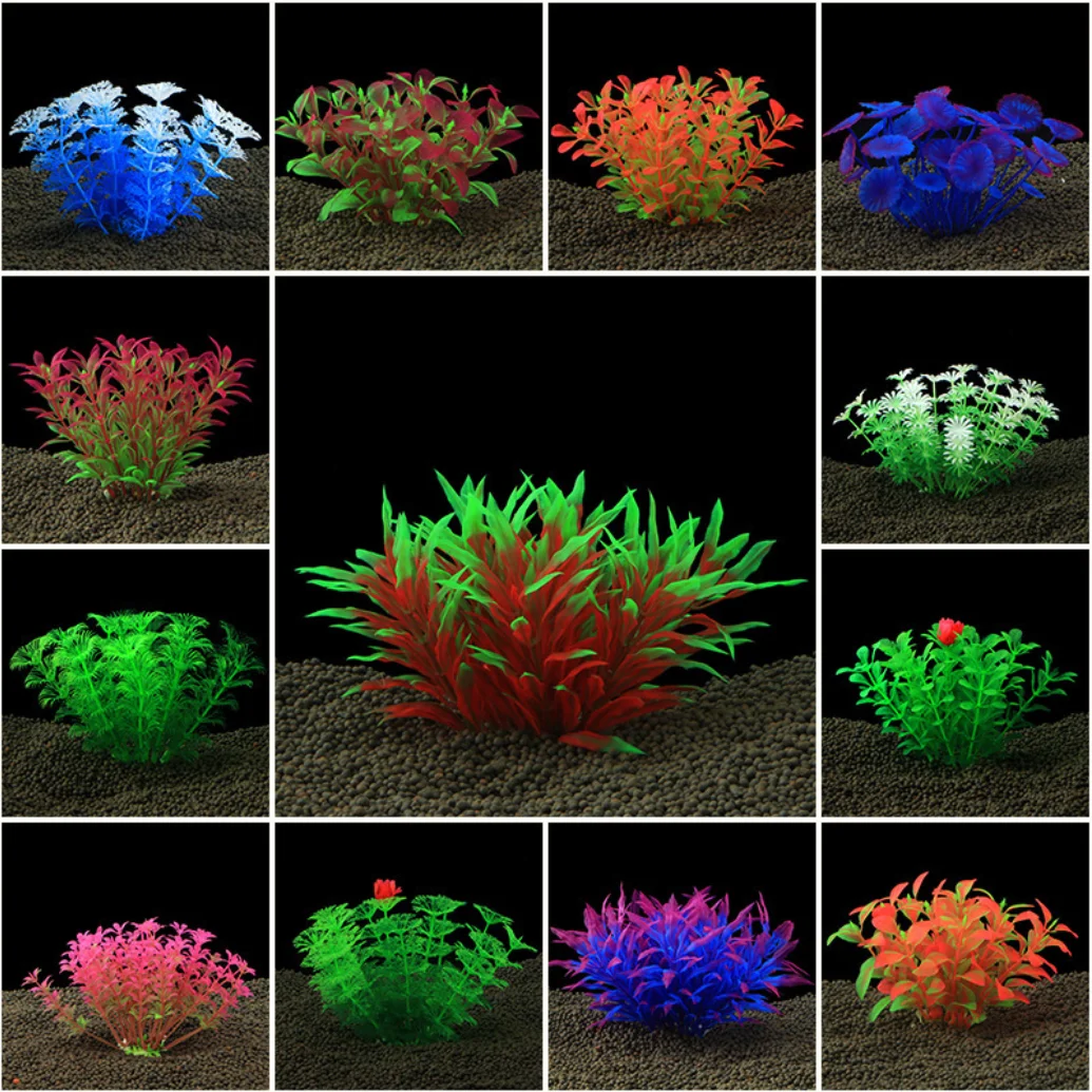 Fish Tank Landscape Decoration Plastic Plants Simulation Aquatic Plants Aquarium Set Hotel Sand Table Ornaments