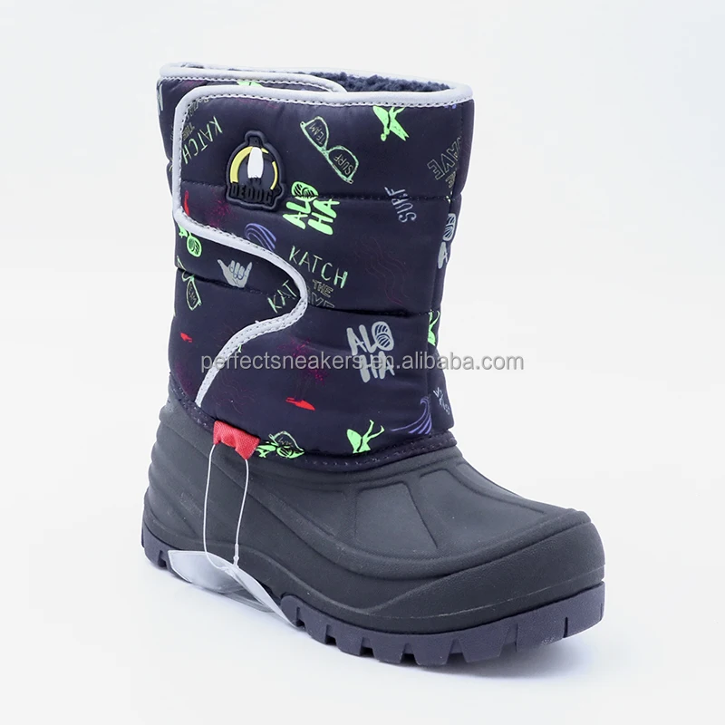 Graffiti Print Insulated Inner Lining Winter Outdoor Warm Protection Customized Fashion Winter Snow Boots