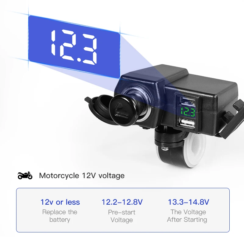 Waterproof Usb Charger Adapter 12v Motorcycle Spare Parts And Accessories