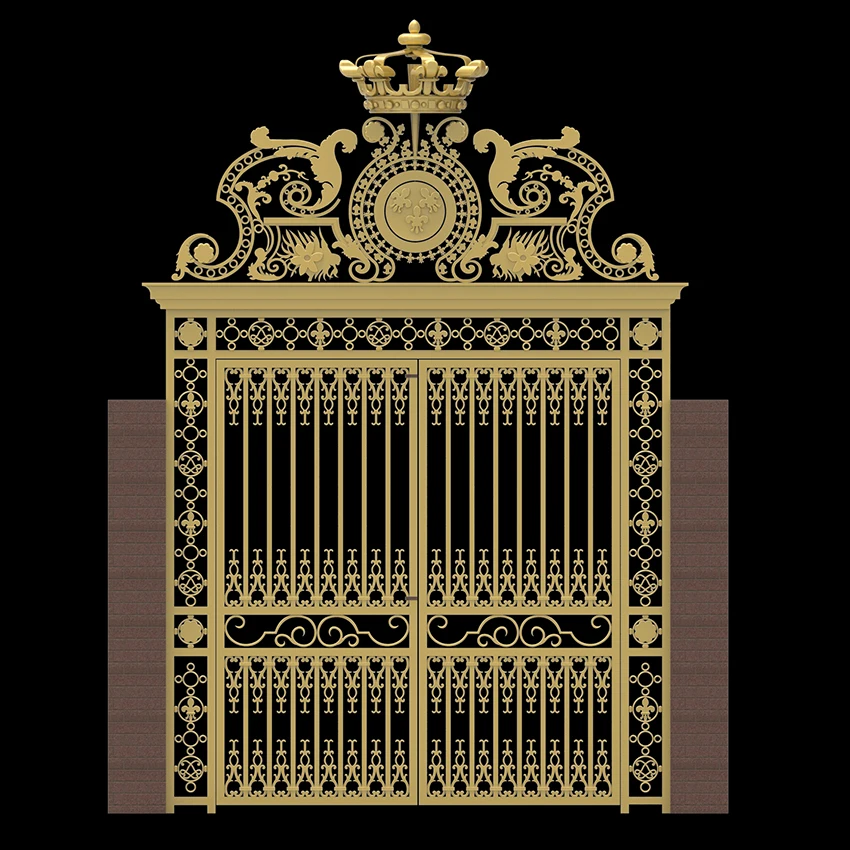 Professional latest main gate designs customized Automated Driveway Catsing Aluminum Art Gate