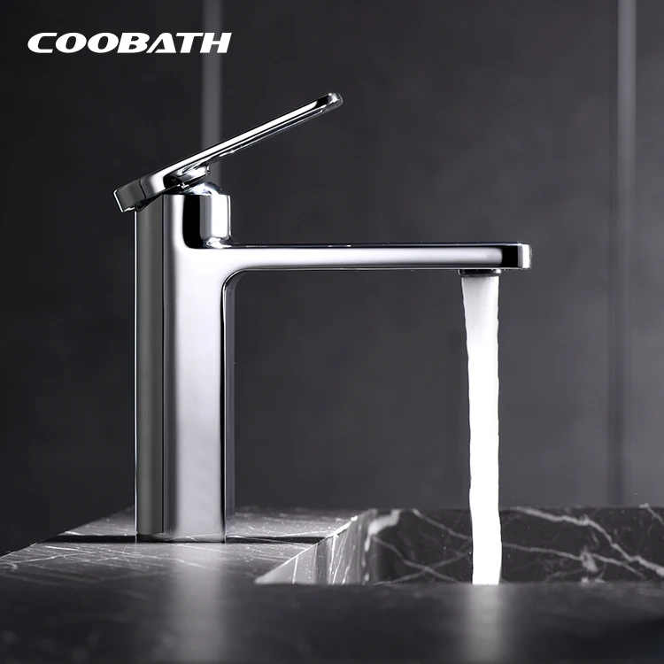 Factory Supplier Customizable Bathroom Copper Hot And Cold Mixer Single Handle Bathroom Basin Faucet Single Handle