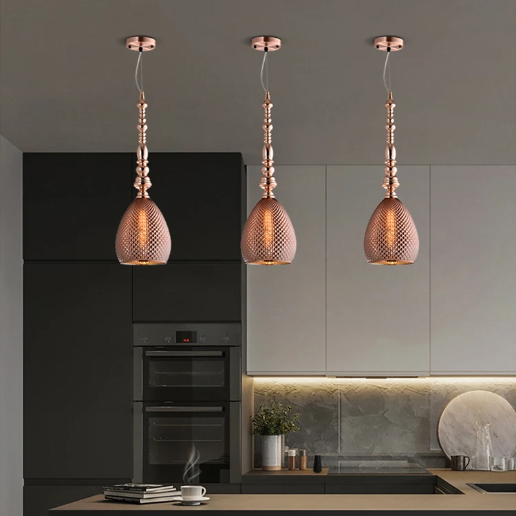 Hot Product Mid West Style Living Room Home Indoor Decor Glass Brass Pendant Light