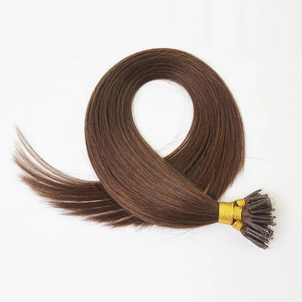 Wholesale 16 inches 1g/s 50s Double Drawn Nano Ring Hair Cuticle Remy Pre Bonded Nano Tip Human Hair Extensions