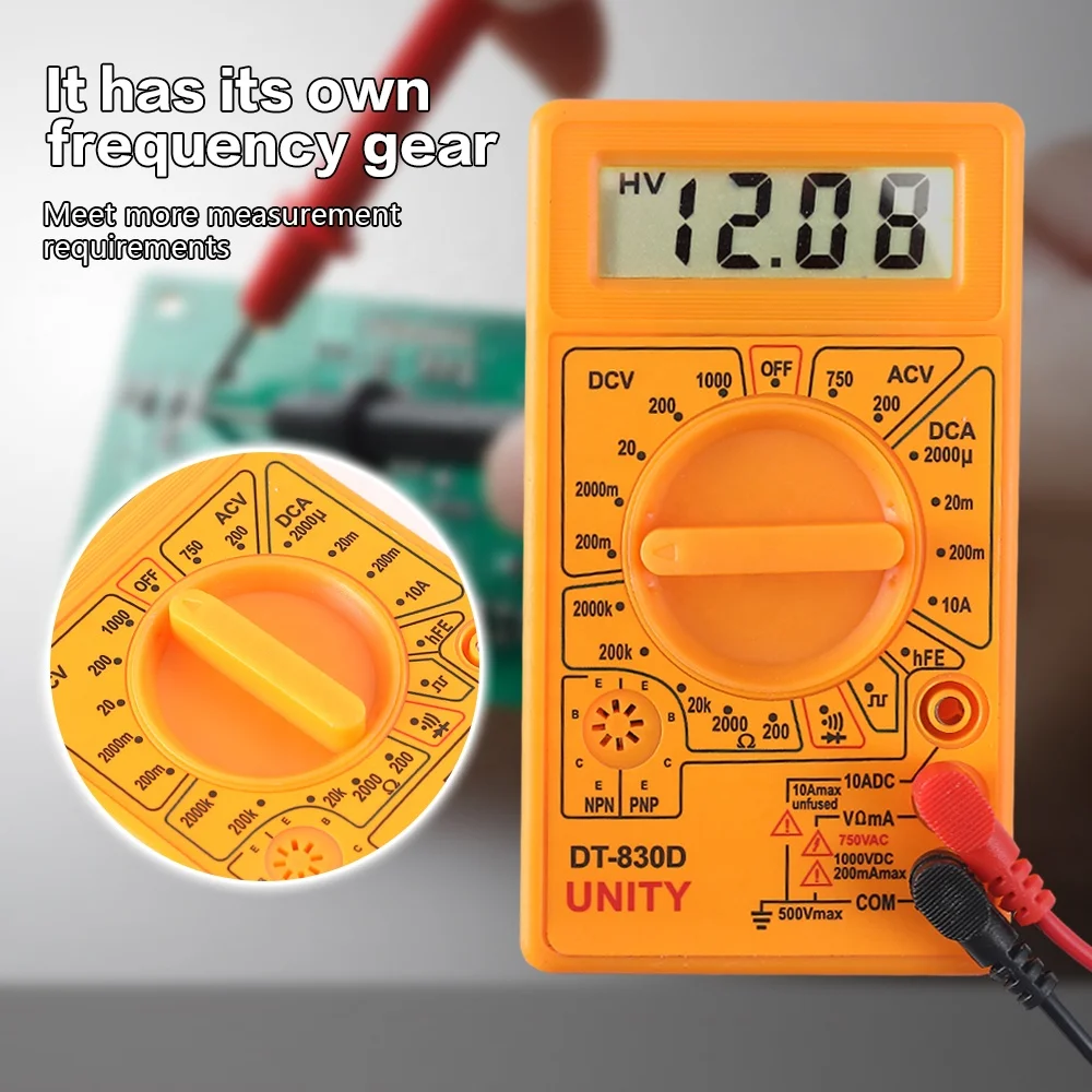 Прямая продажа с фабрики цифровой мультиметр Ручной тестер емкости и частоты переменного/постоянного тока вольт ампер