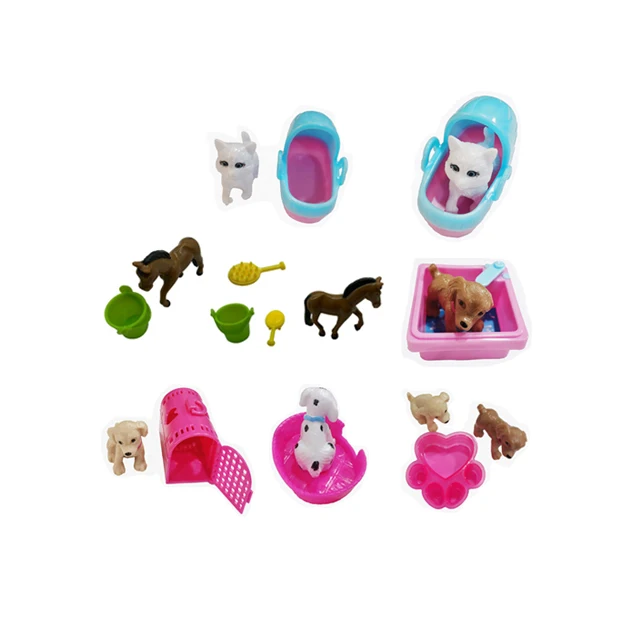 dog cat vet educational toys for kids learning promotional plastic toy toddlers pretend play pet kit customized promotion item