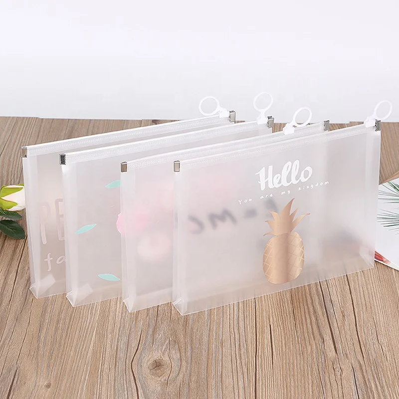 OMOI Custom Logo Factory PP A4 A5 A6 File Folder Organizer Storage Waterproof Clear Transparent Stationery Document Bag