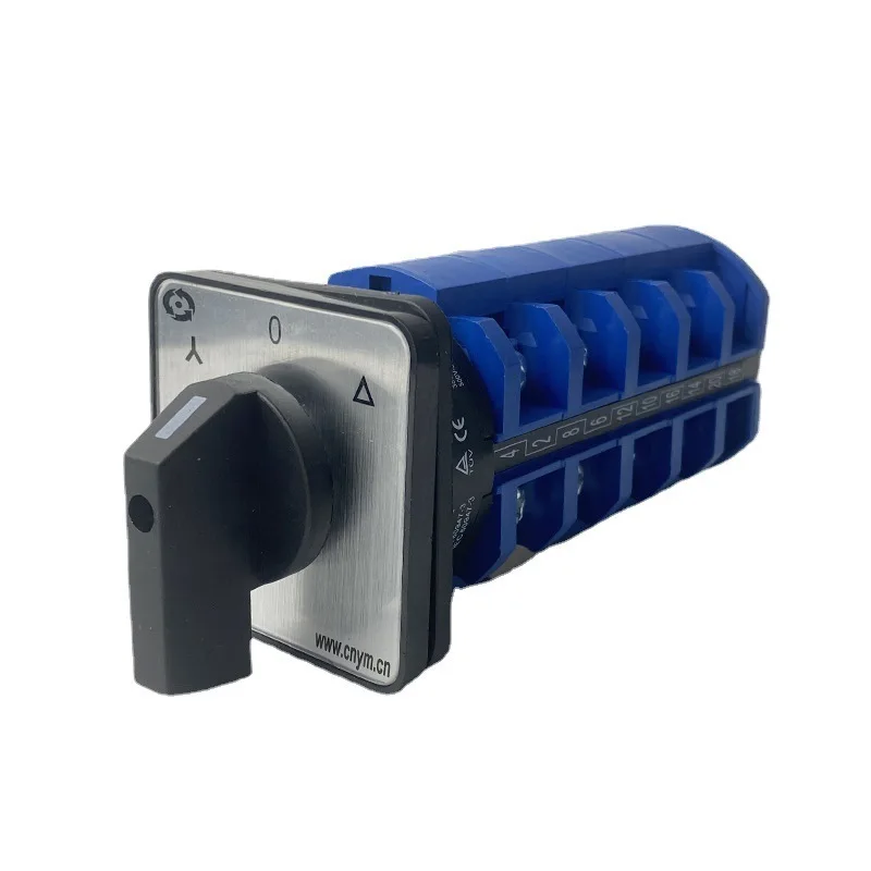 Star Delta 3 Positions Rotary Switch 5 Poles LW26-63/5 Cam Selector 63A 690V Change-over Gear Silver Contact