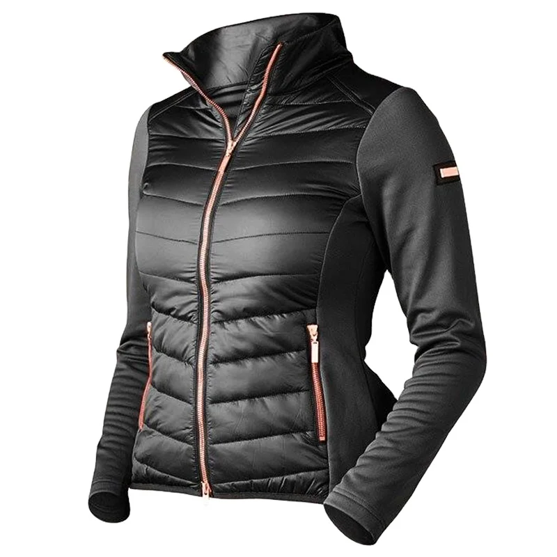 SF Women Equestrian  Outdoor Competition Jacket Fleece Lined  Water Proof Horse Riding Padded Jacket Coat Winter Fall