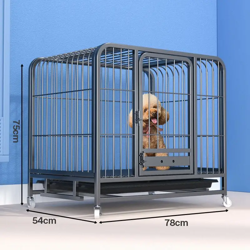 Wholesale Custom Made Large Dog Cage Stainless Steel Thick Medium Indoor Dog Cage With Toilet
