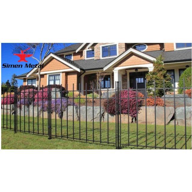 2024 Decorative wrought iron garden fence panels water proof metal fence easy assembled Top 200 sale in America