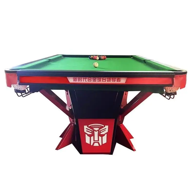 Best Selling 9ft Chinese Pool Table Superior Billiard Table Plastic Pocket Slate/Snooker Handcrafted Wood Design