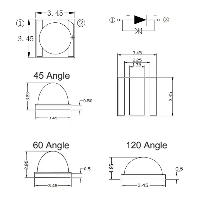 OEM Factory Germicidal Equipment Smd Led 3535 Chip 0.2W 0.5W Uva Uvb Uvc 395Nm 365Nm 275Nm