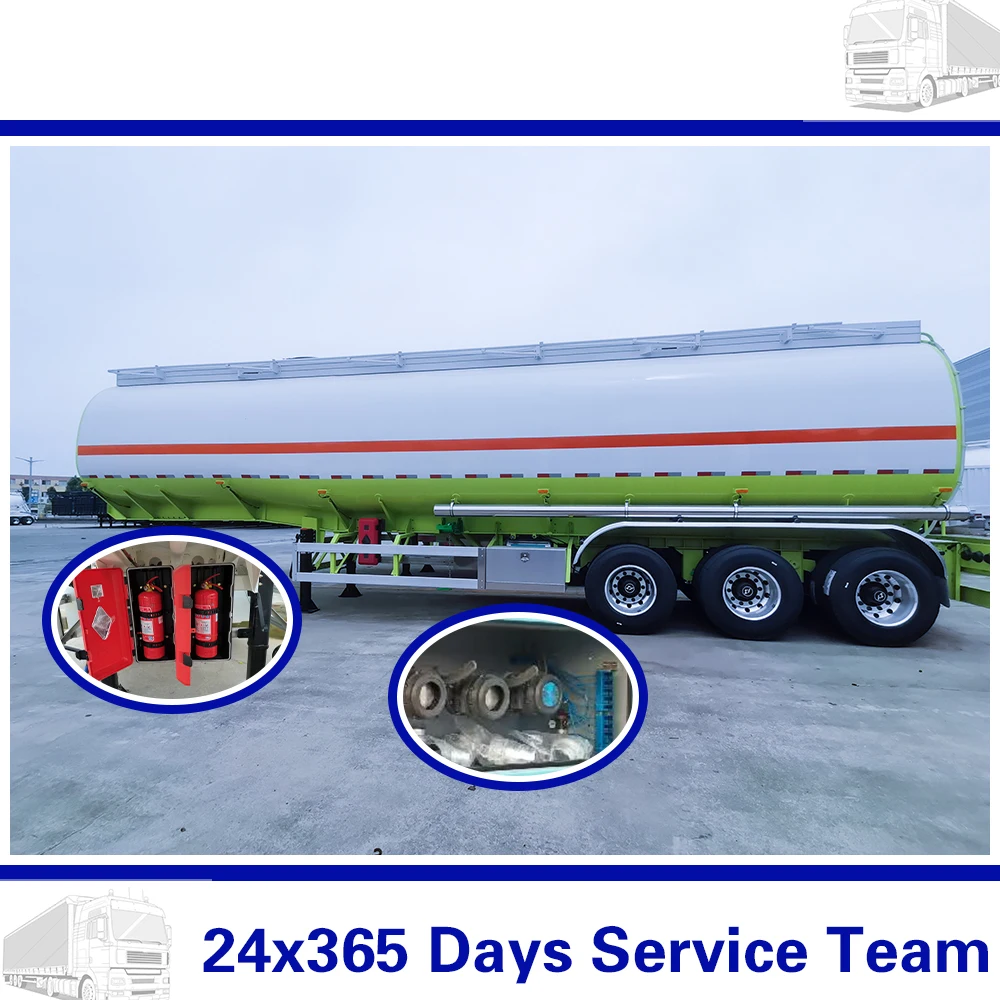 40000 to 60000 Liters Capacity Gasoline Diesel Tank Trailer Fuel Tanker With Fast Shipping