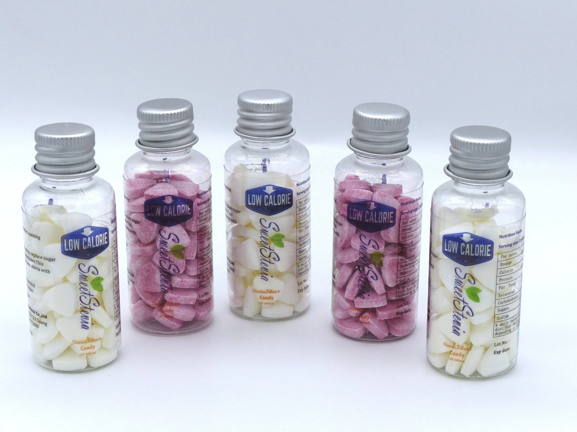 Triangle-Shaped Calorie-Free Stevia Sugar Hard Candy with Fruit Flavors Candy Type