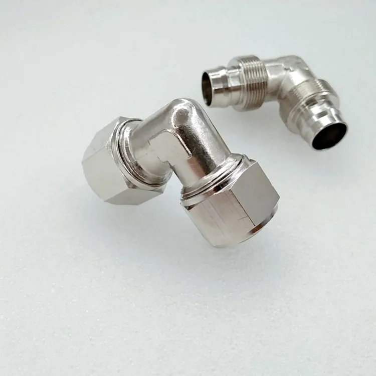 Hot-sale Product Copper Right Angle Elbow Push In Connector Air Line Fitting Pneumatic