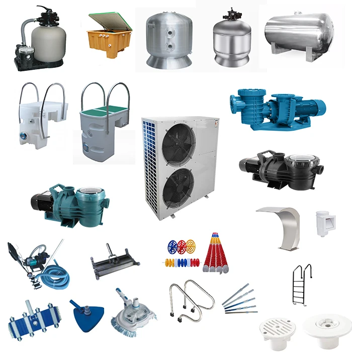 Guangzhou factory whole set swimming pool equipment complete set customization pool accessories filter pump and accessories