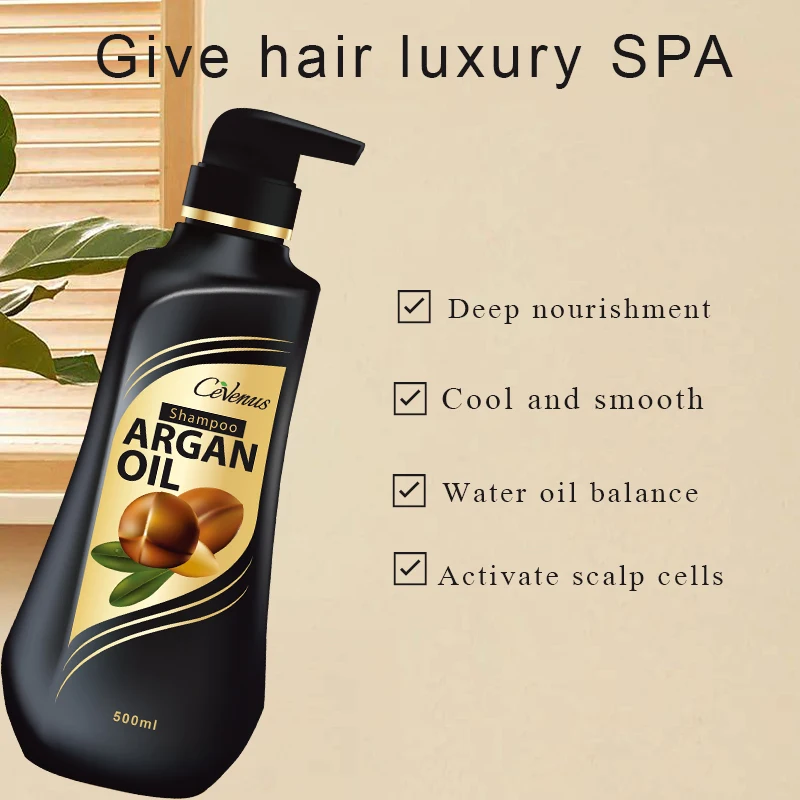 OEM ODM Custom Luxury Factory Wholesale Private Label Sulphate Free Vegan Natural Organic Argan Oil Hair Fluffy Shampoo