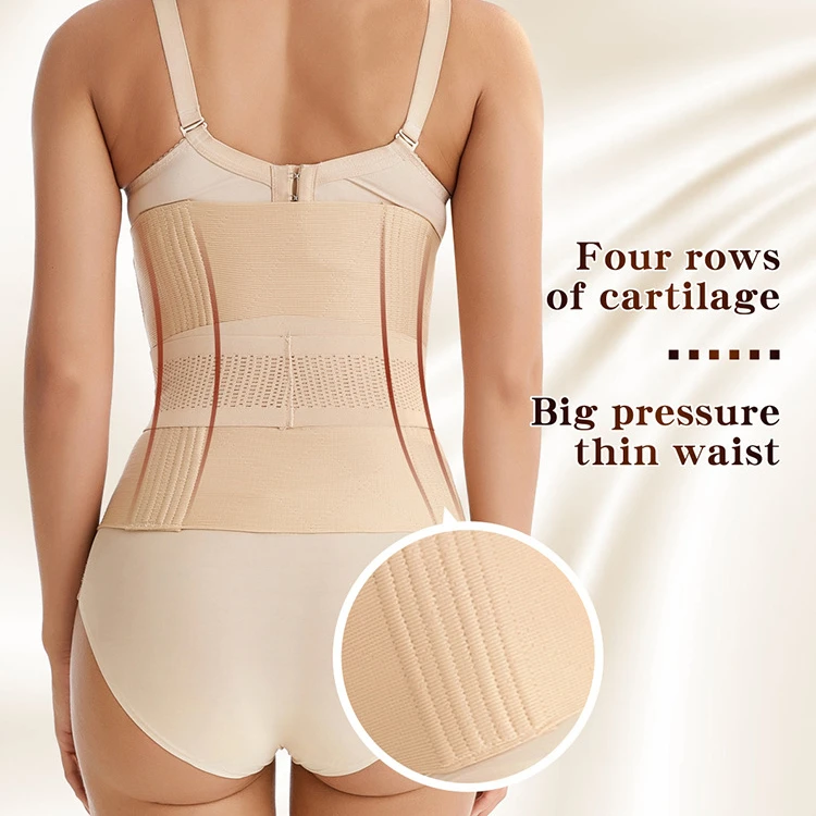 Fast Custom Label Body Sculpting 16 Steel Reinforced Belly Wrap Waist Trainer