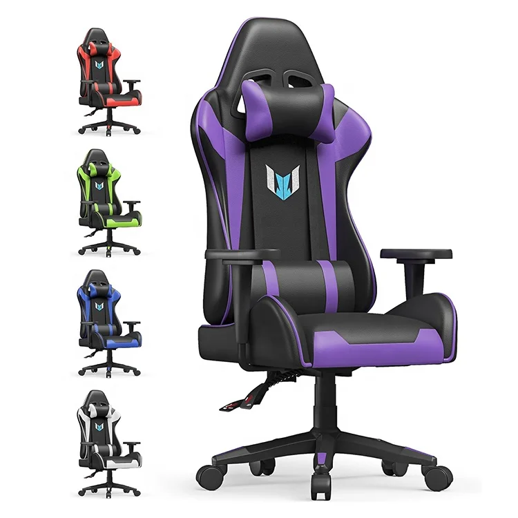 Oem Odm Peru Sedia Da Gaming Living Room Furniture Purple Office Computer Chaise De Bureau High Back Gamer Chair with Footrest