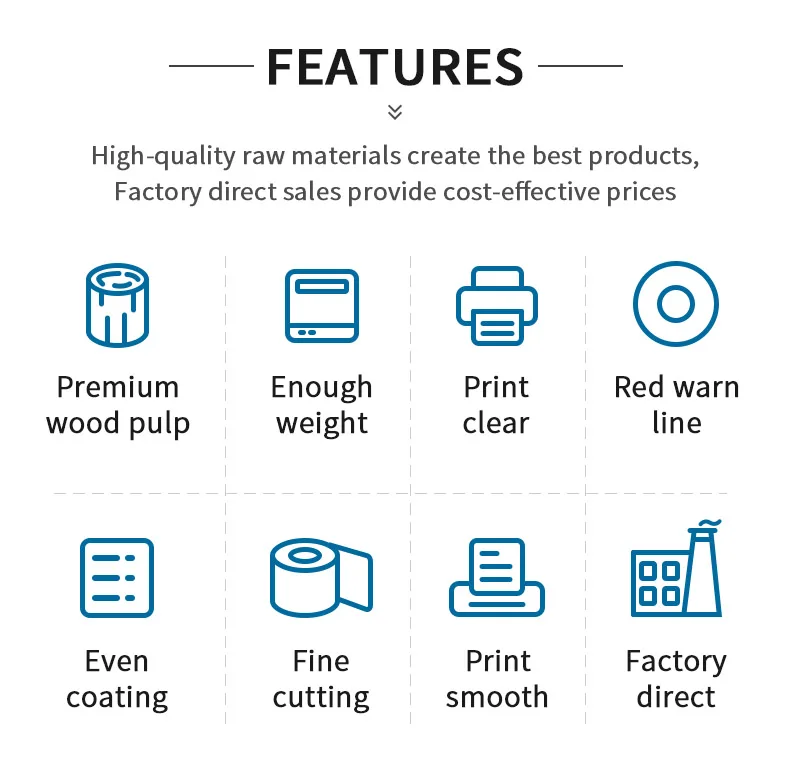 Full Color Printing Thermal Label for Barcode Custom A6 50x25 4x6 100x150 with Perferation Line Transfer Thermal Label