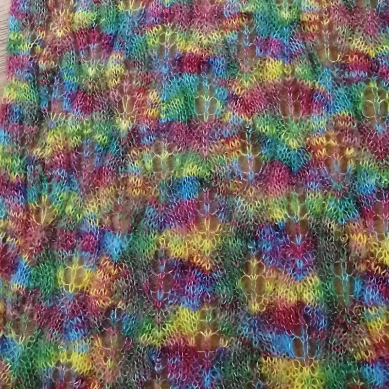  Смешанные Handknitting пряжа 1/6Nm мохер нейлоновая окрашенная площадь перо пряжи для