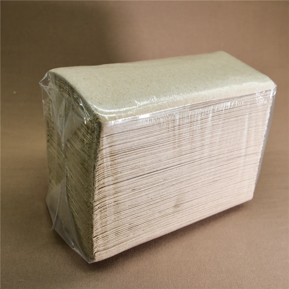 Коричневые бумажные обеденные салфетки 2Ply 40*40 для ресторана