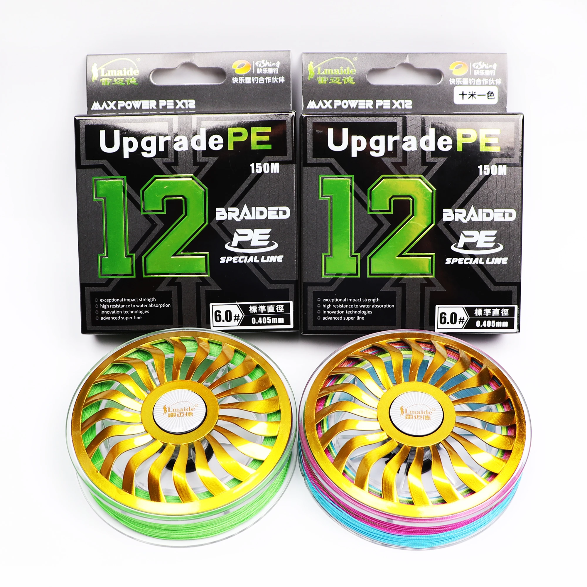 Lmaide new 150M 7kg-48kg 12X Braided Fishing Line 12 Strands Multifilament PE Fishing Line