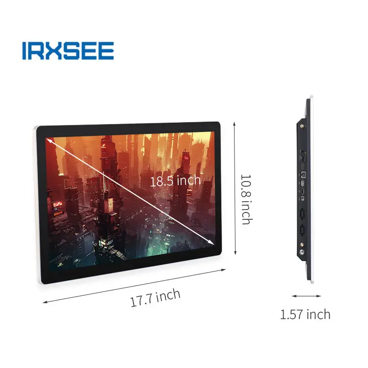 Multi function ip65 Lcd display monitor panel 10 points capacitive touch screen monitor for industrial