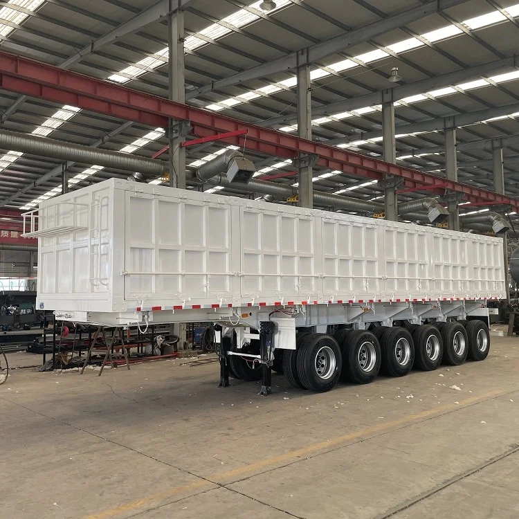 Hot Sale Side Tipper / Rear Dump Semi Trailer 6 Axles Used Dump Truck Trailer