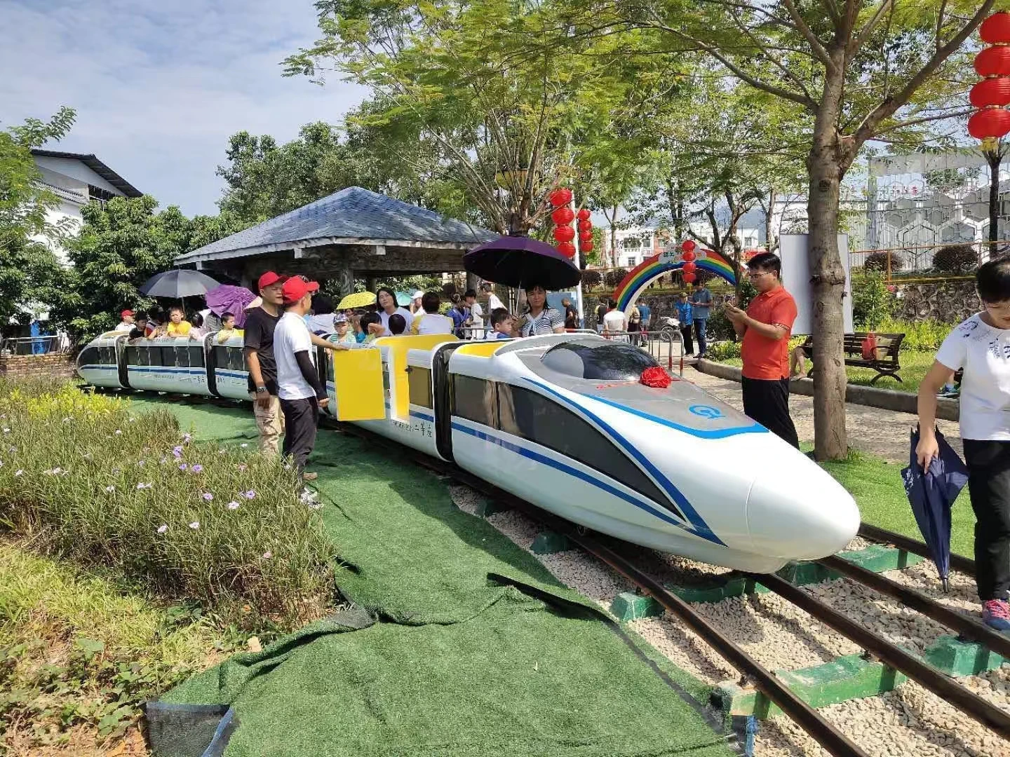 Electric Tourist Train for Home & Amusement Park Use Battery Operated Train Rides for Sale Fun for the Whole Family!