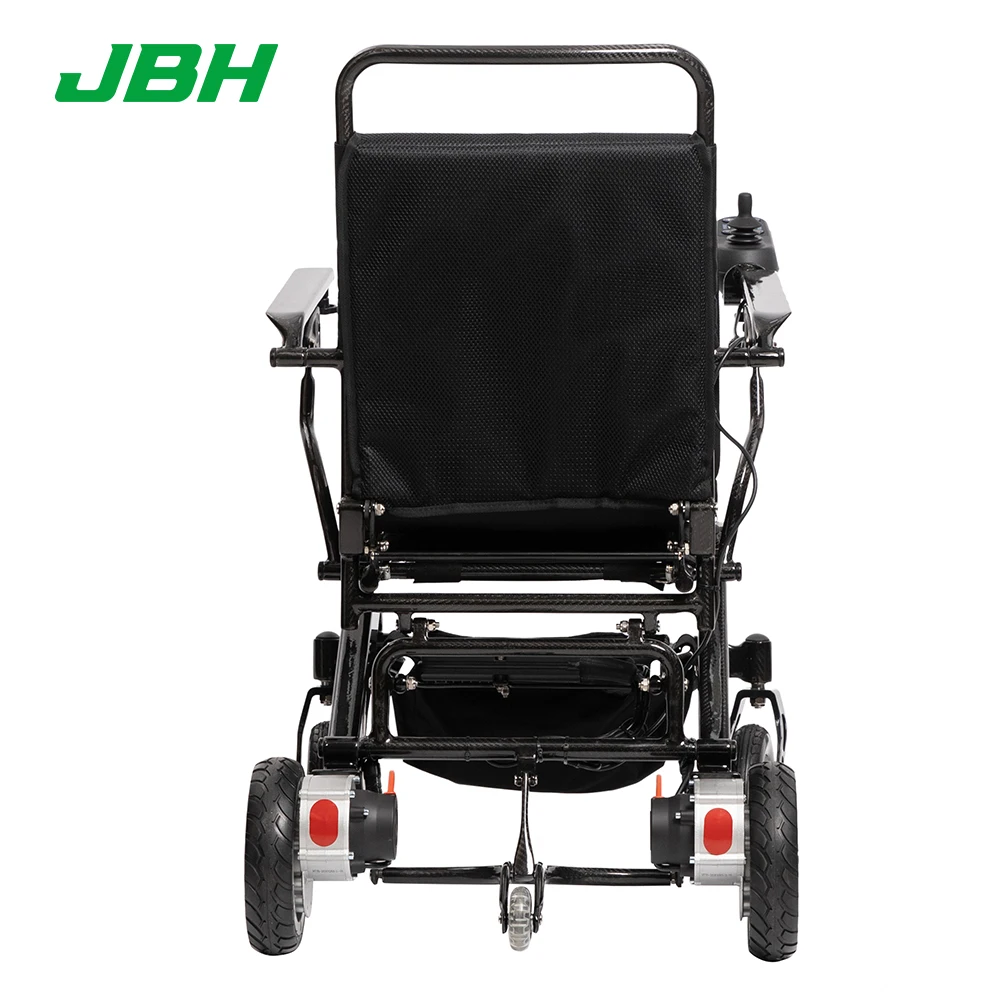 Ultra compact heavy duty lightweight carbon fiber folding electric wheelchair