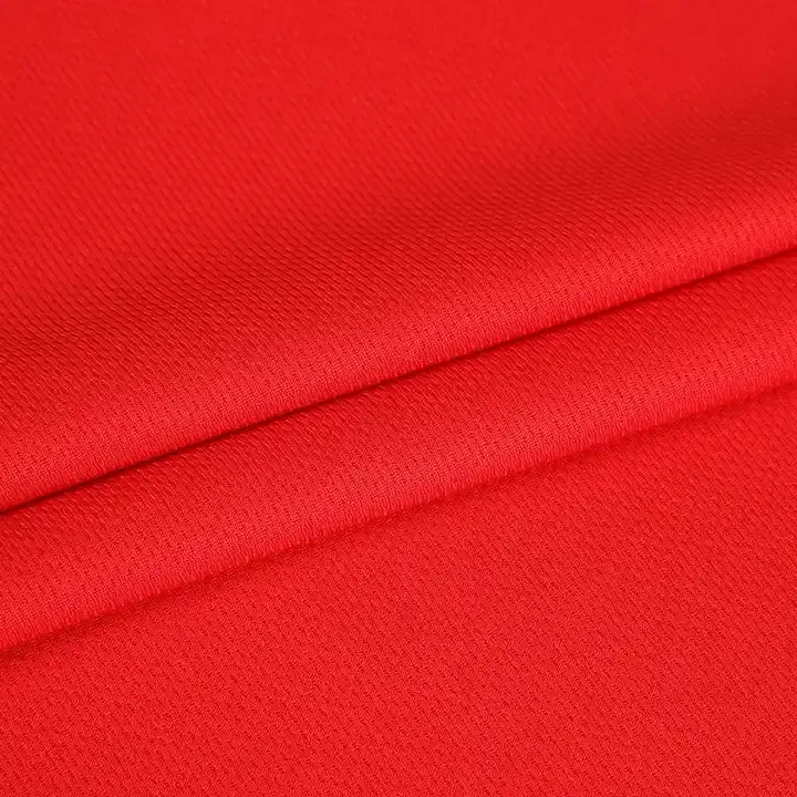 Customize quick dry 100% polyester bird eye single jersey dyeing knit sportswear fabric
