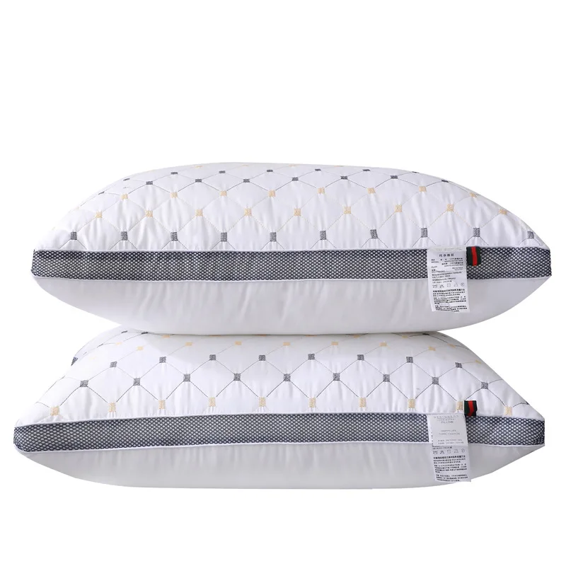 5 star Luxury hotel Pillow core custom size Quilting feather silk bed pillow for bedroom