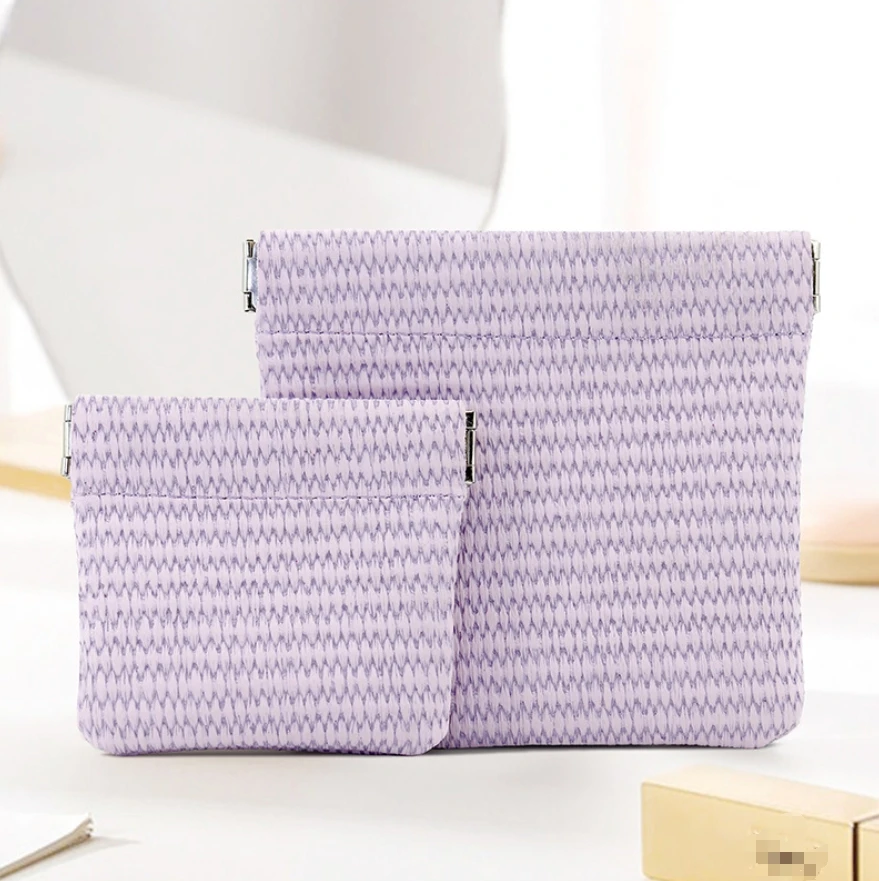 New Self-closing Shrapnel Cable Storage Bag Portable Key Bag Traveling Mini Cosmetic Bag Automatic Closing Squeeze Coin Purse