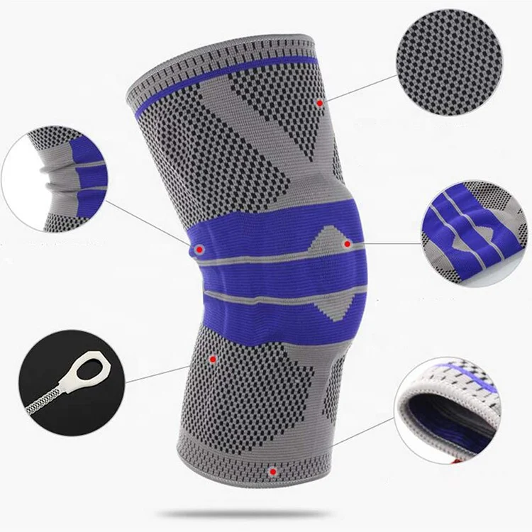 Adjustable Kneepads Basketball Ksupport Compression Silicone Volleyball Knee  pad Spring Knee