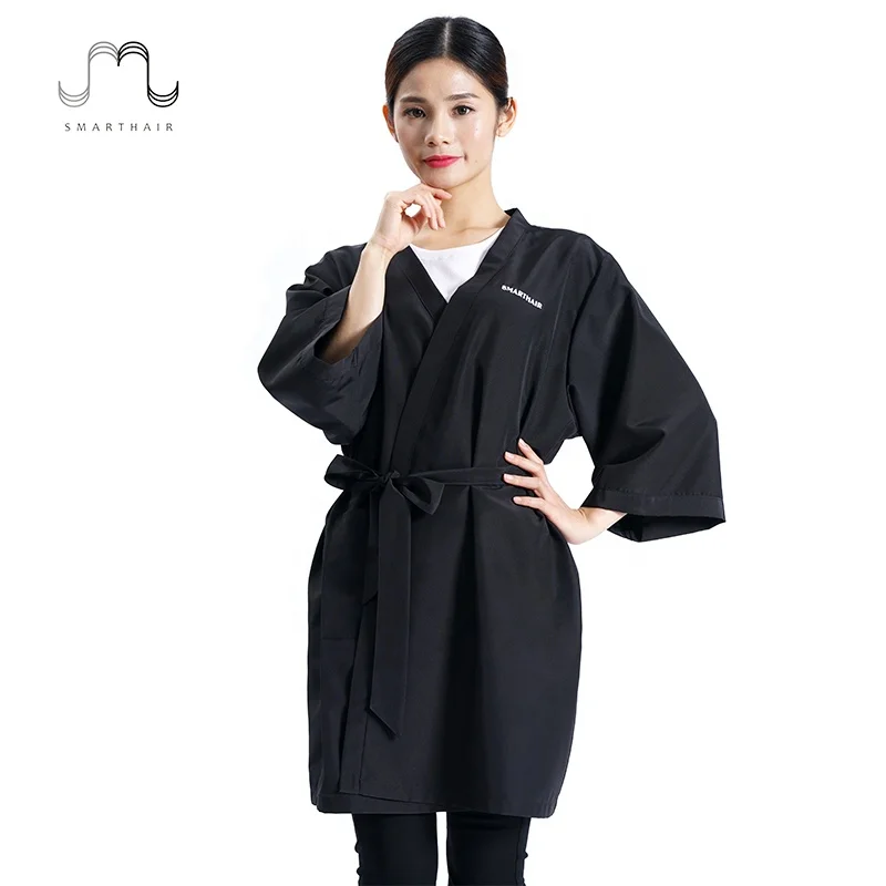 custom logo hair salon clothes hairdresser client kimono robes spa salon luxury color protection robe hair salon robe