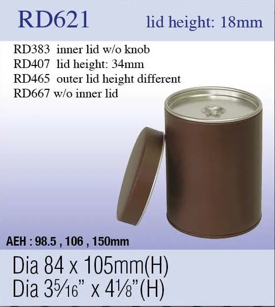 Tea candy herbs dried fruit round tin small tea canister silver frosted iron round tin box