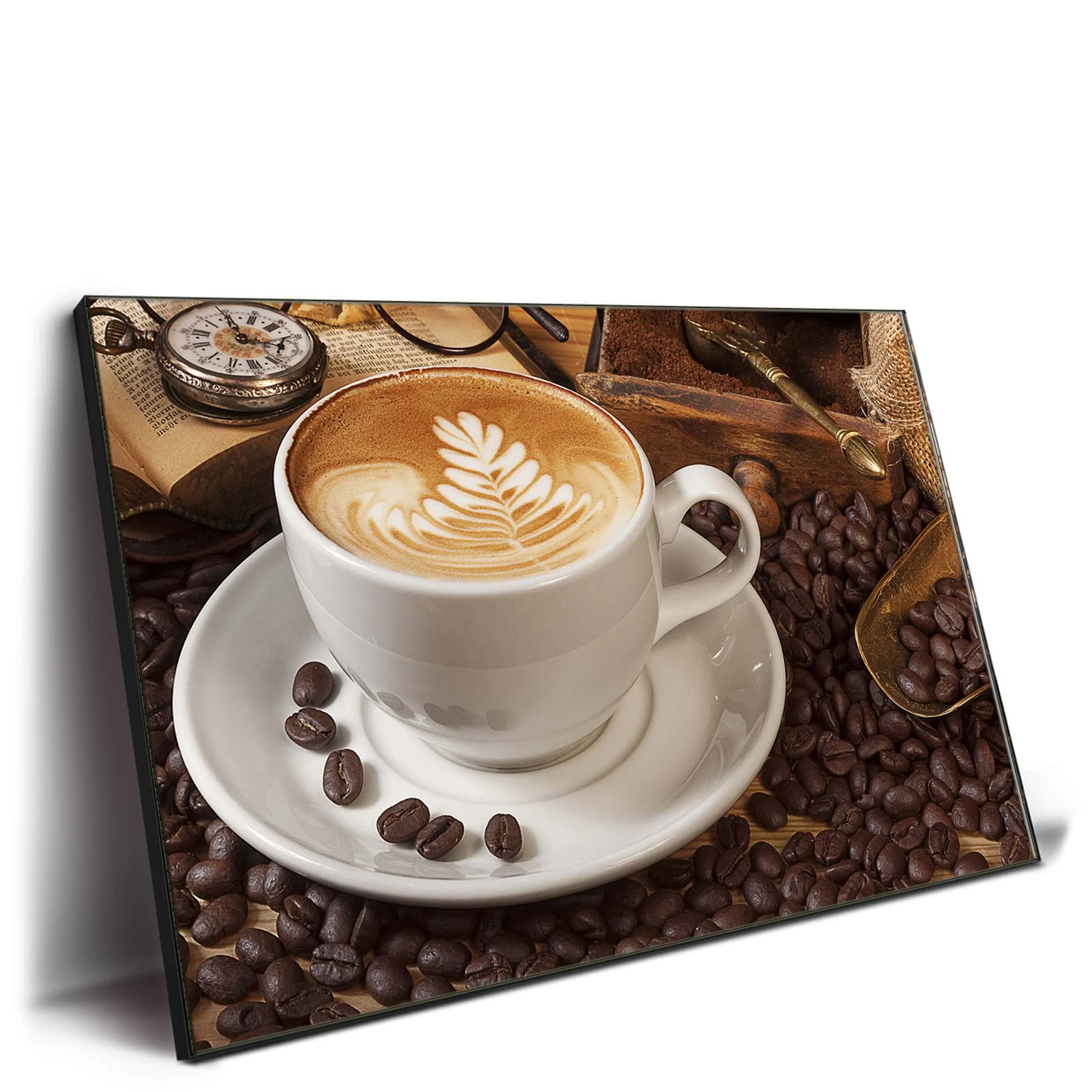 Large kitchen canvas wall art Custom Coffee Bar Picture Wall Decor for Kitchen