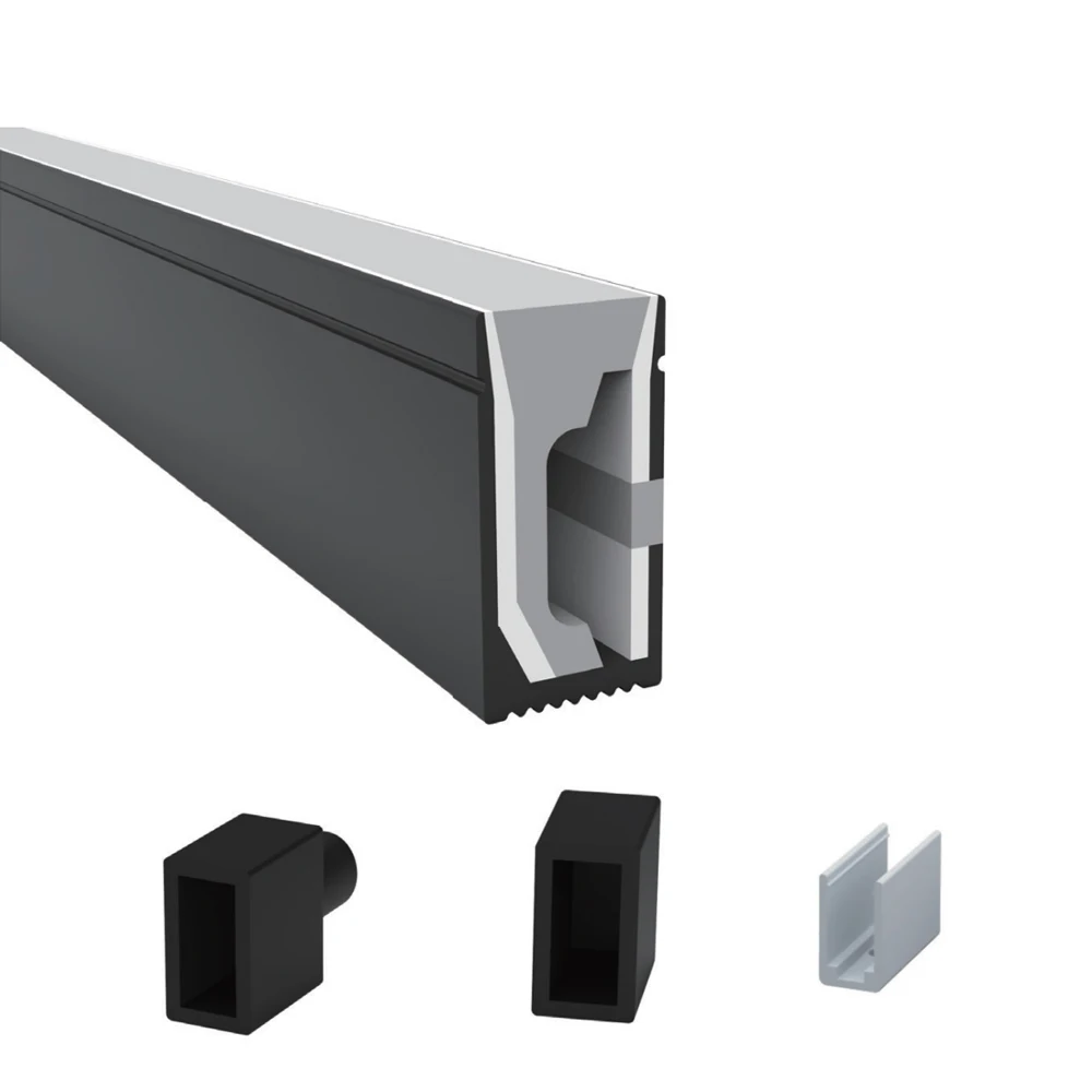 6*12mm 120 degree Side Emitting LED Diffuser Black Silicone Tube For 8mm LED Light Strips