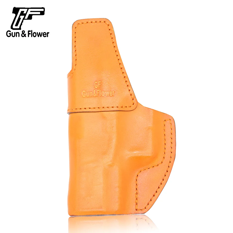 
Gun&Flower Open Top Belt Clip IWB Leather Gun Holster for Walther PPQ 