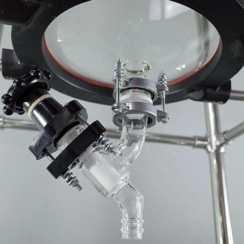 Topacelab oem high quality glass filter funnel with vacuum pump for oil filter etc