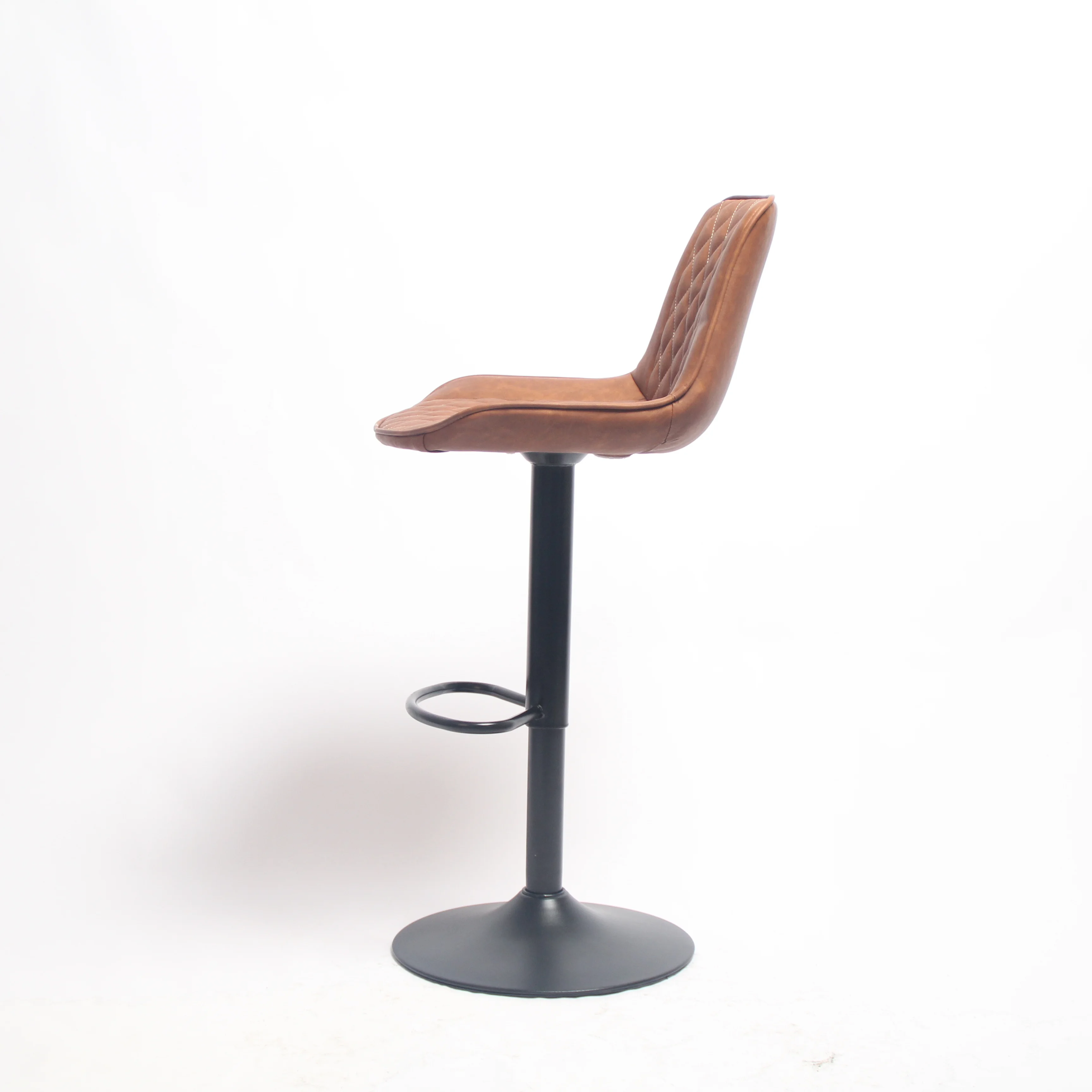 Bar chair Nordic backrest Home light luxury iron high stool coffee shop modern minimalist bar chair