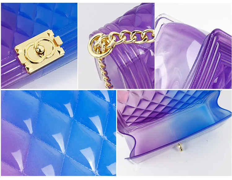 Wholesale Fashion Daily Wear Fur Flat Fancy Fluffy Furry Flip Shoe And Transparent Pvc White Jelly Bag And Shoes Set