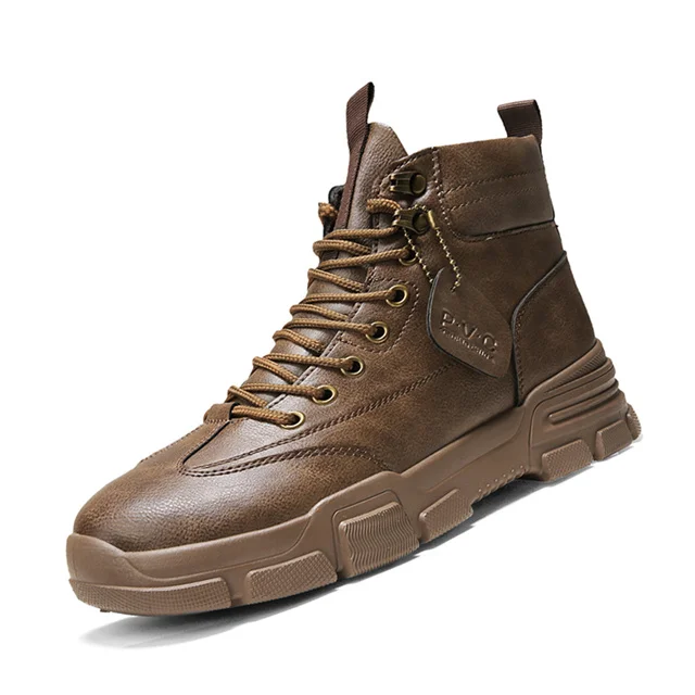 
2021 autumn and winter models high-top leather Martin small leather shoes tooling trendy casual shoes 