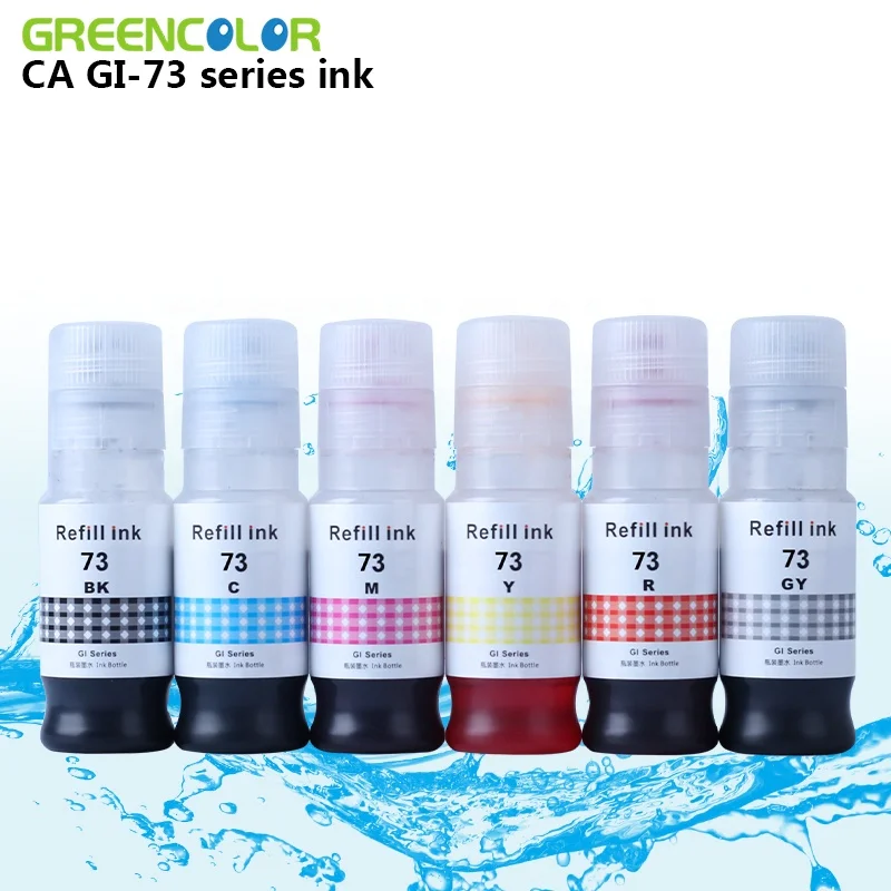 Premium ink GI73  GI-73 GI43 GI13 23 33 83 dye ink refill Ink for Canon GX6021 5020 7021 G610 510 680 580 620 540 640 550 650