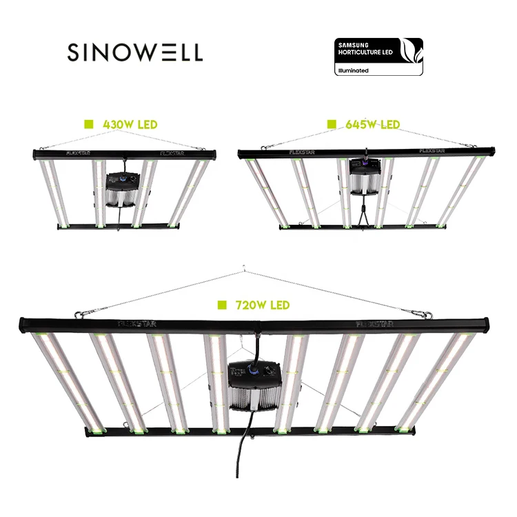 SINOWELL 5-Year Warranty 720W 645W 430W Dimmable Led Grow Light UV Full Spectrum
